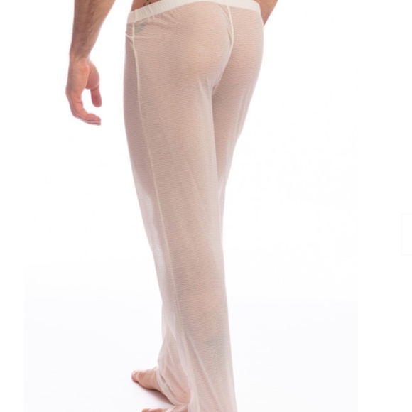 L'Homme Invisible Paris Mens 'La Cream' Lounge Pants in Ivory - Size Small, NWT - Picture 1 of 10